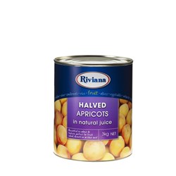 RIVIANA APRICOT HALVES IN NATURAL JUIC A10