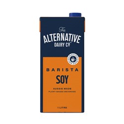 THE ALTERNATE DAIRY CO BARISTA SOY MILK UHT 12 X 1LT