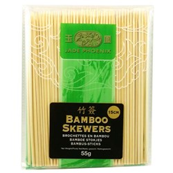 JADE PHOENIX 15CM BAMBOO SKEWERS 55GM (APPROX 80 STICKS)