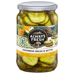 ALWAYS FRESH BREAD AND BUTTER CUCUMBER 6 X 700GM