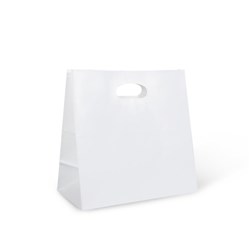 DETPAK D CUT WHITE HANDLE PAPER BAG 500's