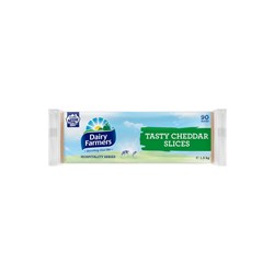 DAIRY FARMER'S TASTY CHEDDAR CHEESE SLICES 1.5KG