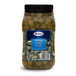 RIVIANA PITTED GREEN OLIVES 2KG