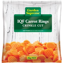 GARDEN SUPREME CRINKLE CUT CARROT RINGS 2KG