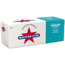 WESTERN STAR UNSALTED BUTTER 1.5KG