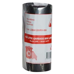 TAILORED BLACK GARBAGE BAG 120LT H/DUTY 100's