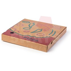 ENJOY 10" PIZZA BOX BROWN FLAT 50's