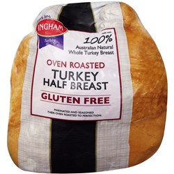 INGHAM 1/2 BREAST OVEN ROASTED TURKEY KG (AVG 2KG)