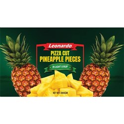 LEONARDO LIGHT SYRUP PINEAPPLE PIZZACUT 3.35KG