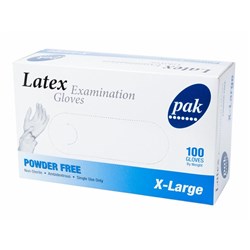 PAK LATEX GLOVE XL P/FREE 100's