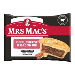 MRS MAC'S PIE BEEF CHEESE BACON 12 X 175GM