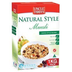 UNCLE TOBY'S NATURAL MUESLI 1KG