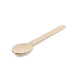 160MM WOODEN SPOON CUTLERY 100's