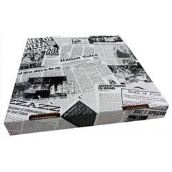NEWS PRINT 12" PRINT PIZZA BOX FLAT 50's