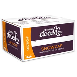 DOCELLO SNOWCAP WHITE CHOCOLATE BUTTON 5KG
