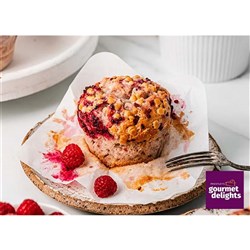 PRIESTLEY'S RASPBERRY & WHITE CHOC MUFFIN 6 X 150GM