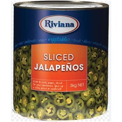 RIVIANA SLICED JALAPENO PEPPERS 3KG