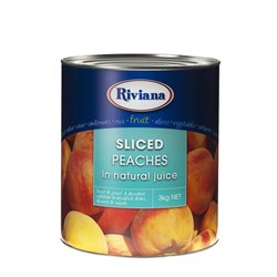 RIVIANA PEACH SLICES IN NATURAL JUICE 3KG