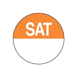 DATE DOTS 24MM ROUND SATURDAY 1000's