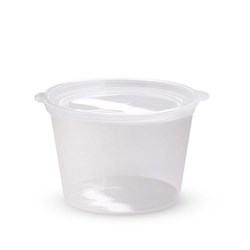 HUHTAMAKI 50ML SAUCE CUP HINGED LID 1000's