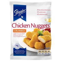 STEGGLES CRUMBED CHICKEN NUGGETS 1KG