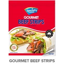 SPECIALTY FOODS GOURMET BEEF STRIPS 1KG