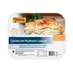 7 STAR CHICKEN & MUSHROOM LASAGNE 2.6KG