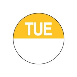 DATE DOTS 24MM ROUND TUESDAY 1000's