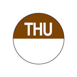 DATE DOTS 24MM ROUND THURSDAY 1000's