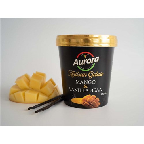 AURORA MANGO VANILLA BEAN GELATO 6 X 500ML