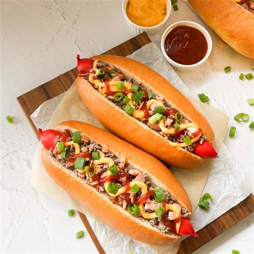 BAKERS MAISON HOT DOG MILK BUN ROLL 60 X 95GM