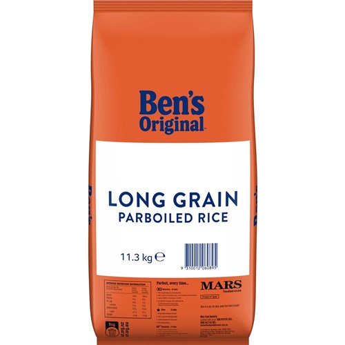 BENS ORIGINAL PAR BOILED LONG WHITE RICE 11.3KG