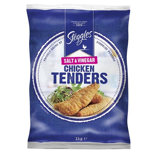 STEGGLES SALT & VINEGAR CHICKEN T/BITES 1KG