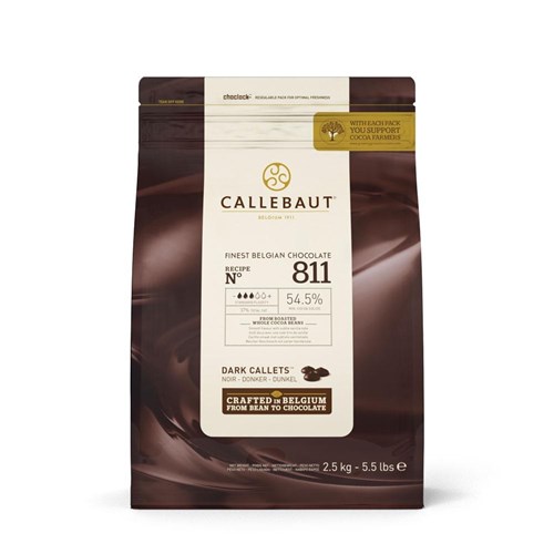 CALLEBAUT 54.5% DARK CHOCOLATE 2.5KG