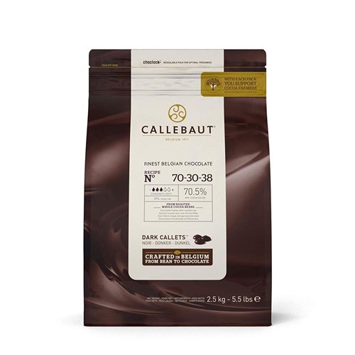 CALLEBAUT 70% DARK CHOCOLATE 2.5KG
