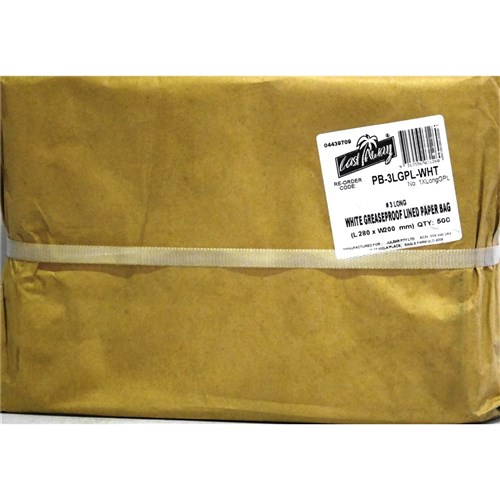 CASTAWAY 3 LONG WHITE PAPER BAG GPL 500's
