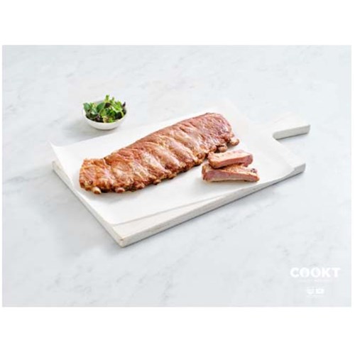 COOKT PLAIN PORK RIBS KG (AVG 1.3KG) (6's)
