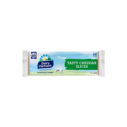 DAIRY FARMER'S TASTY CHEDDAR CHEESE SLICES 1.5KG