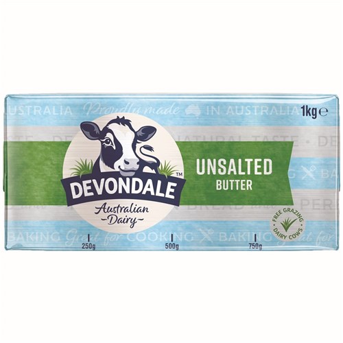 DEVONDALE UNSALTED BUTTER 1KG