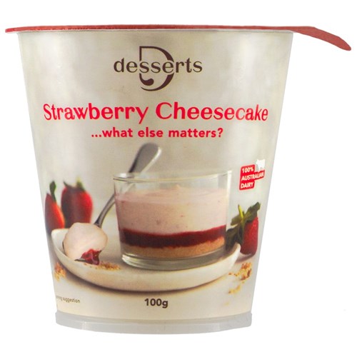 D DESSERT STRAWBERRY CHEESECAKE 24 X 100GM