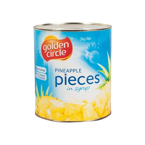 GOLDEN CIRCLE PINEAPPLE PIECES IN SYRUP A10