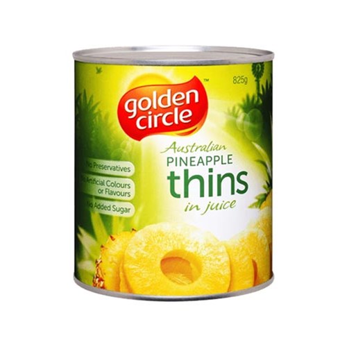GOLDEN CIRCLE PINEAPPLE THINS IN SYRUP A10