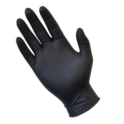 PLUSPAK BLACK NITRILE P/FREE GLOVE XL 100's
