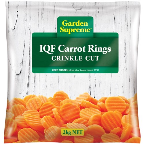 GARDEN SUPREME CRINKLE CUT CARROT RINGS 2KG