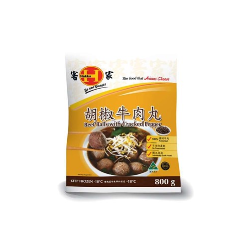 HAKKA BEEF BALLS W CRACKED PEPPER 12 X 800GM