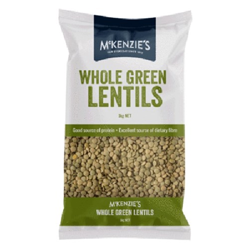 MCKENZIES WHOLE GREEN LENTILS 1KG