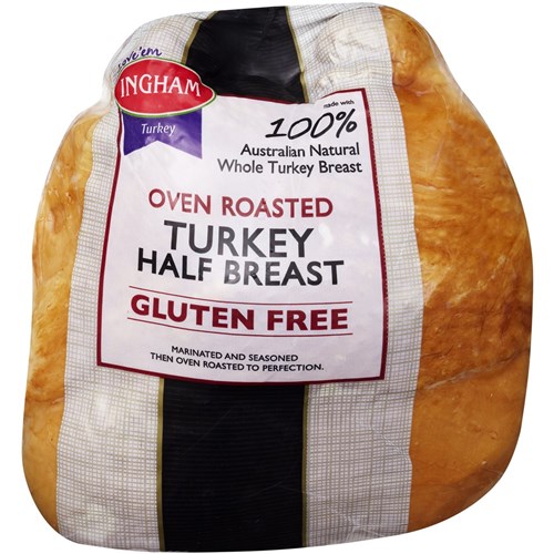 INGHAM 1/2 BREAST OVEN ROASTED TURKEY KG (AVG 2KG)