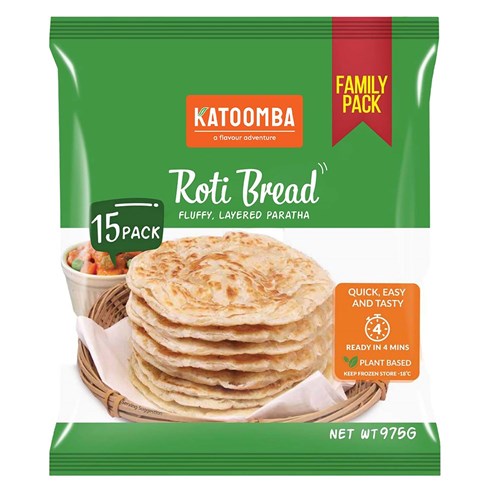 KATOOMBA ROTI PARATHA BREAD 10 X (15 X 65GM)