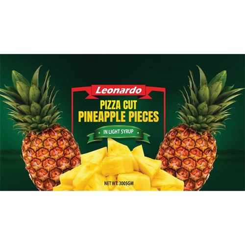 LEONARDO LIGHT SYRUP PINEAPPLE PIZZACUT 3.35KG