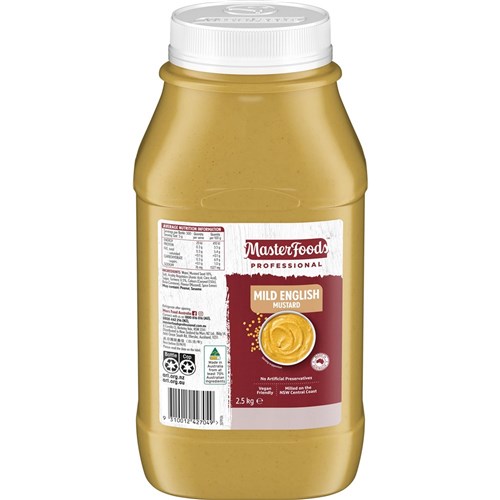 MASTERFOODS MILD ENGLISH MUSTARD 2.5KG